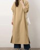 Women Sweatshirt Turtleneck Thick Side Pockets Side Fork Casual Midi Dresses