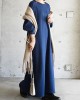 Women Sweatshirt Solid Side Pockets Maxi Length Casual Midi Dresses