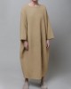 Women Thick Warm Loose Sweatshirt O  Neck Calf Length Midi Dresses