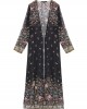 Retro Women Clothing Long Kimono Butterfly Print Cardigan